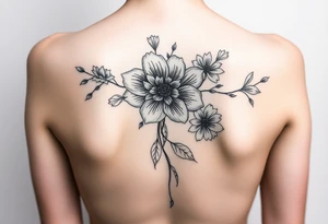 Flowers on your back woman tattoo idea