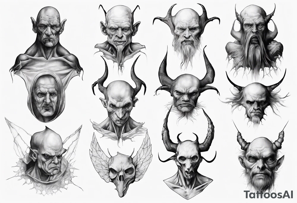 Creature-man tattoo idea