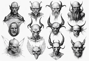 Creature-man tattoo idea