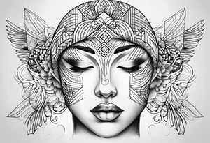 Mind with lines tattoo idea