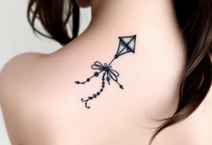 Dark Alice in wonderland kite tattoo idea