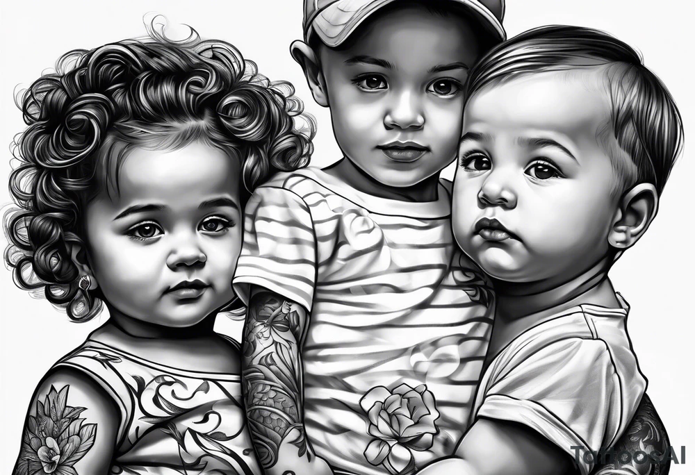 1 boy who is deaf and 1 girl who is a baby tattoo idea