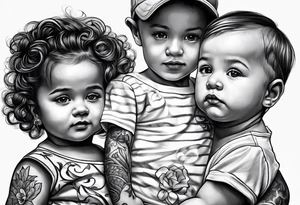 1 boy who is deaf and 1 girl who is a baby tattoo idea