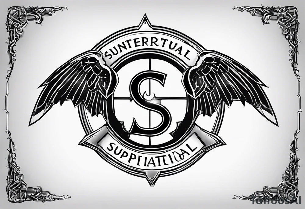 Supernatural logo with letters "eg" tattoo idea