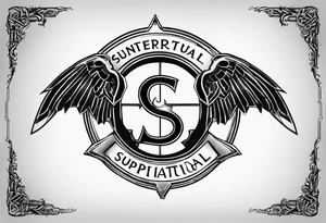 Supernatural logo with letters "eg" tattoo idea
