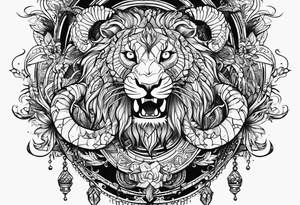 Scorpio and Leo mix tattoo idea