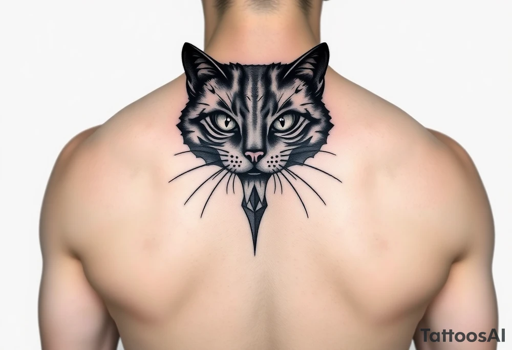black cat tattoo idea