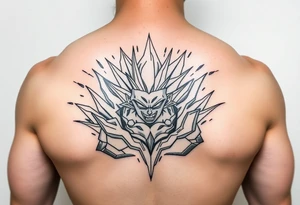 legendary dragonball z scene with energy aura and power effects tattoo idea