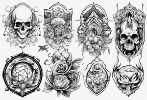 A part of fancy house tattoo idea