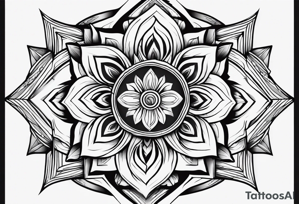 Simple 444 design tattoo idea