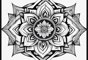Simple 444 design tattoo idea