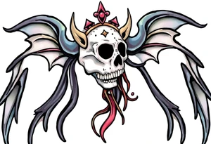 mystical  bringer of death giving life head tattoo idea