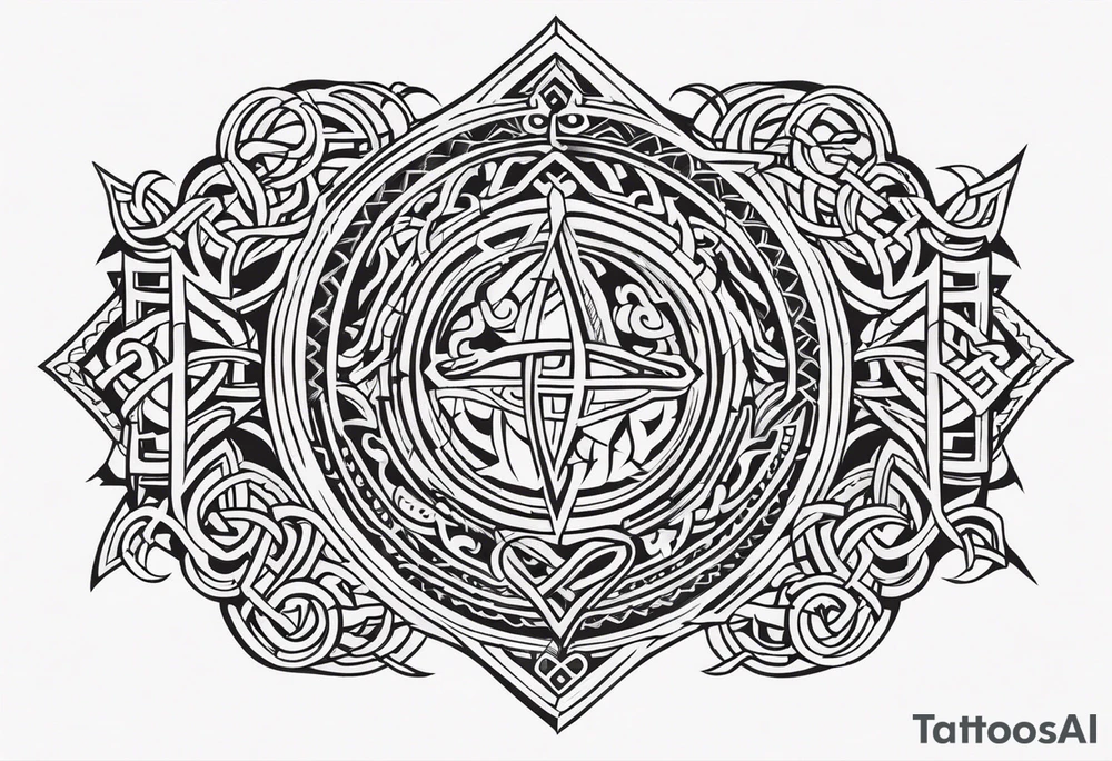 Viking symbols tattoo idea