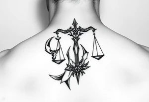 cancer and libra abstract tattoo idea