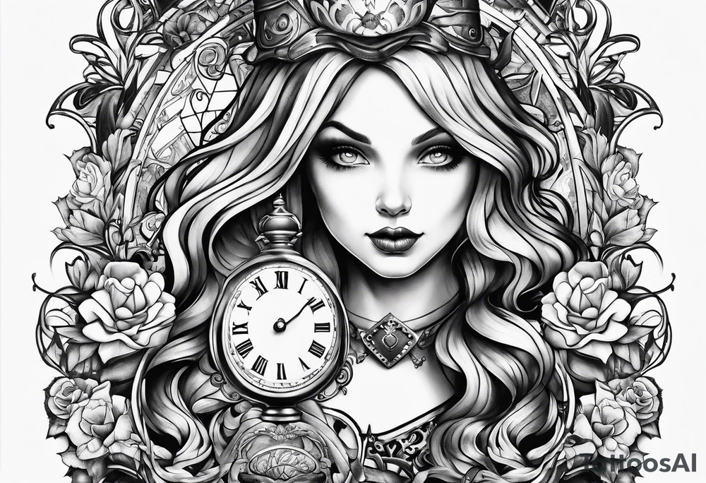 Alice in wonderland tattoo idea