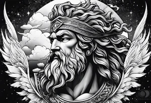 Zeus in the clouds tattoo idea