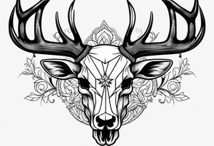 Deer skull tattoo idea