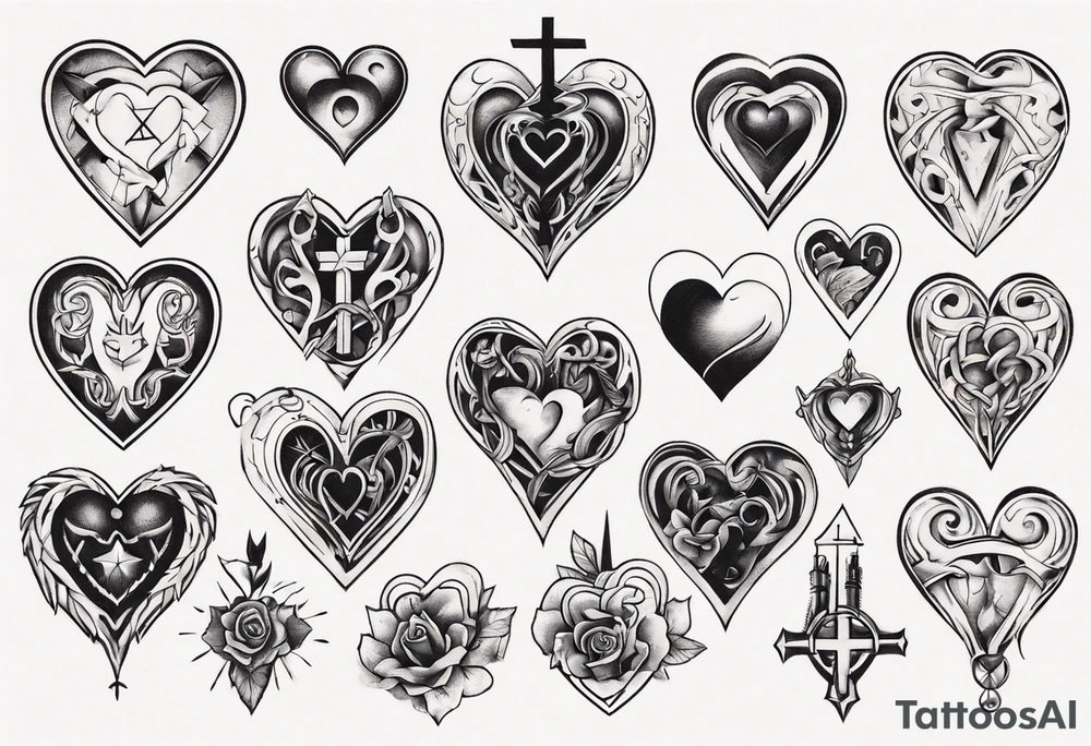Christian Peterson inside a heart tattoo idea