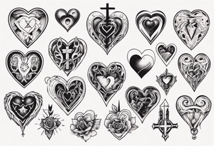 Christian Peterson inside a heart tattoo idea