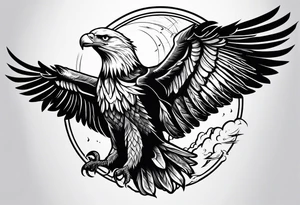 supper  flying eagle tattoo idea