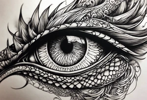 Dragon eye tattoo idea