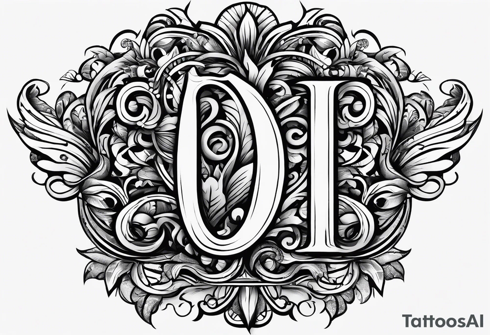 Coool image of initials “DgbIII” tattoo idea