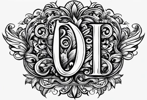 Coool image of initials “DgbIII” tattoo idea