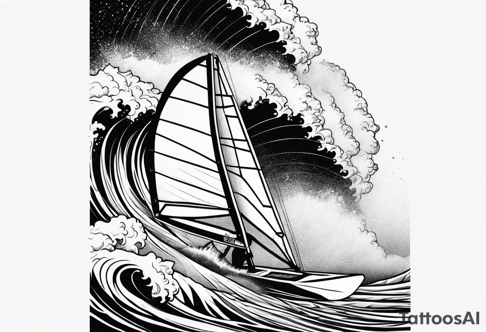 Windsurfer, big wave tattoo idea