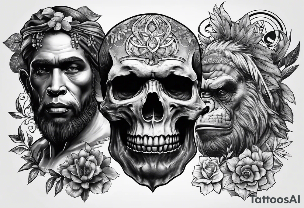 Human evolution tattoo idea