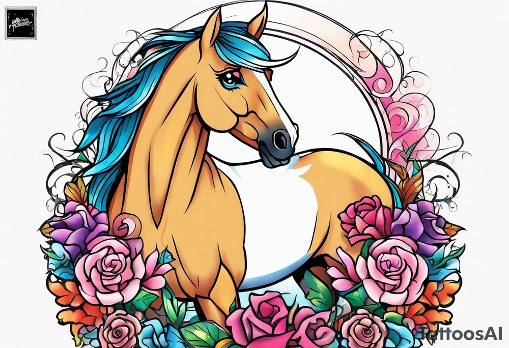 Full sleeve with my little pony, Jen and the hollograms tattoo idea