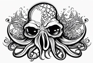 death rock squid tattoo idea