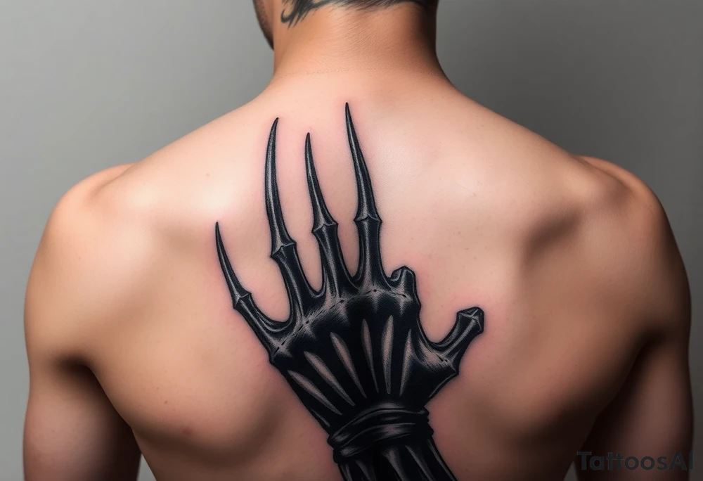 Freddy Krueger showing his claw
Q tattoo idea