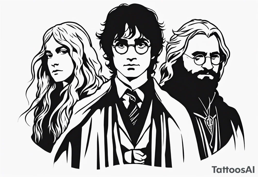 Lord of the rings with Harry Potter. Small and very simple. tattoo idea