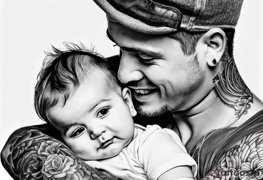 Rainbow baby tattoo idea