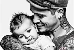 Rainbow baby tattoo idea