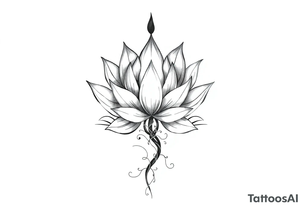 Water lily, earth, air, fire, water, tree tattoo idea