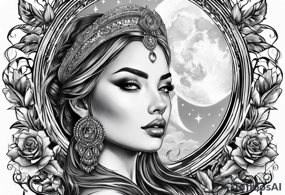 The name Hayden in the moonlight tattoo idea