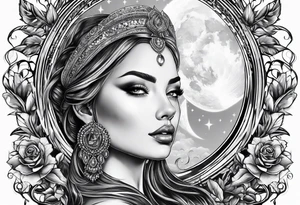The name Hayden in the moonlight tattoo idea