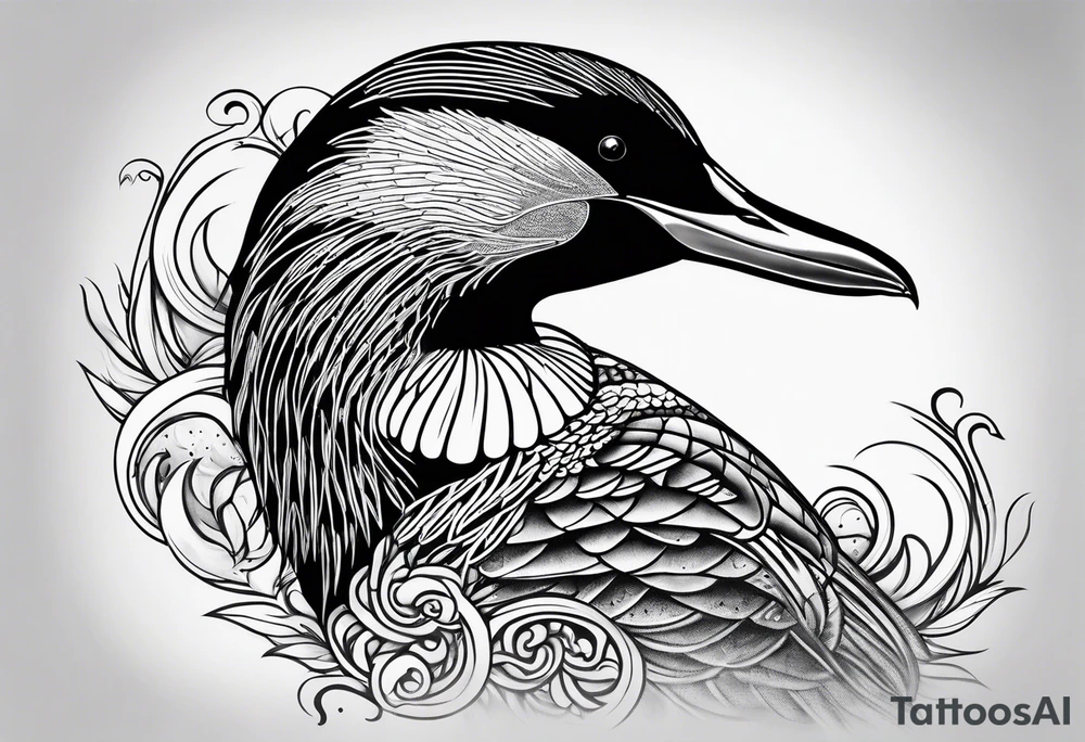 native loon tattoo idea
