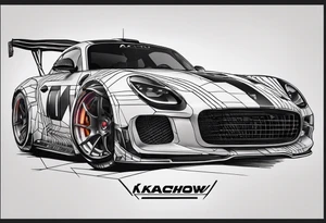 I want the text kachow in speedy font on the back of my arm tattoo idea