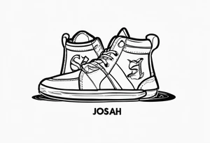 My son name JOSIAH with his footprint tattoo idea