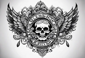 Tatoo design with the word relish tattoo idea