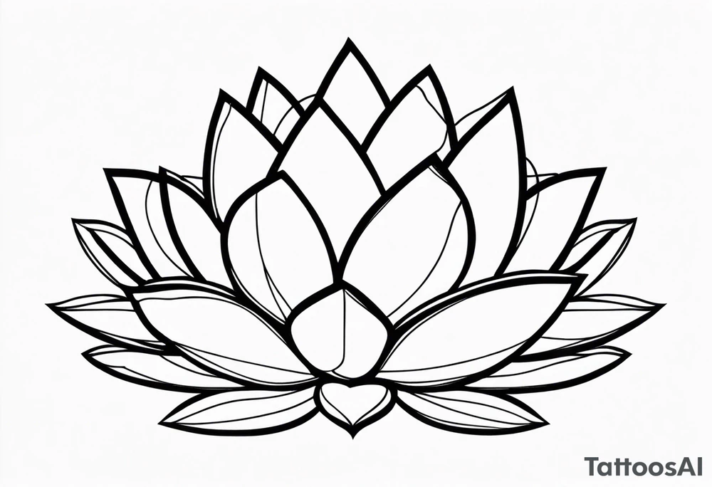 gemstone lotus flower tattoo idea