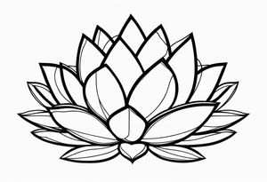 gemstone lotus flower tattoo idea