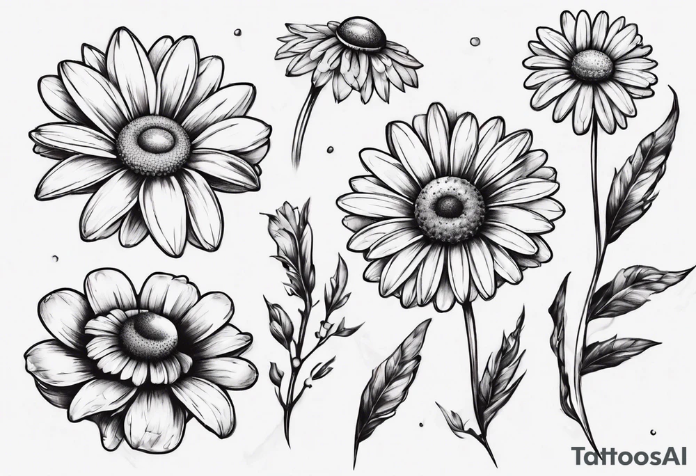 Daisy for couple tattoo idea