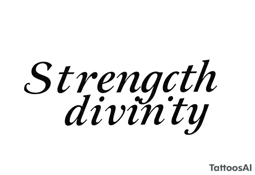 Strength divinity tattoo idea