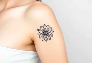 A Flower of Life pattern with delicate dot work shading, creating depth and dimension tattoo idea