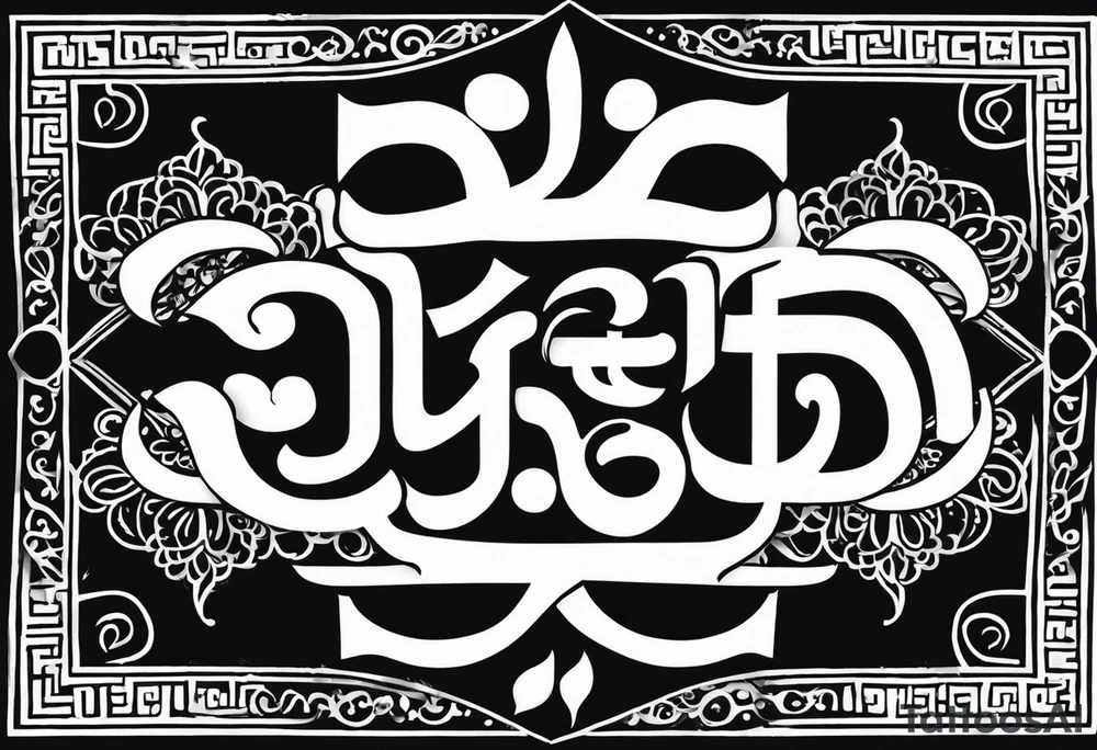 ਨਿਰਭਉ ਨਿਰਵੈਰ written in Gurmukhi written text. Add symbols for strength and love tattoo idea