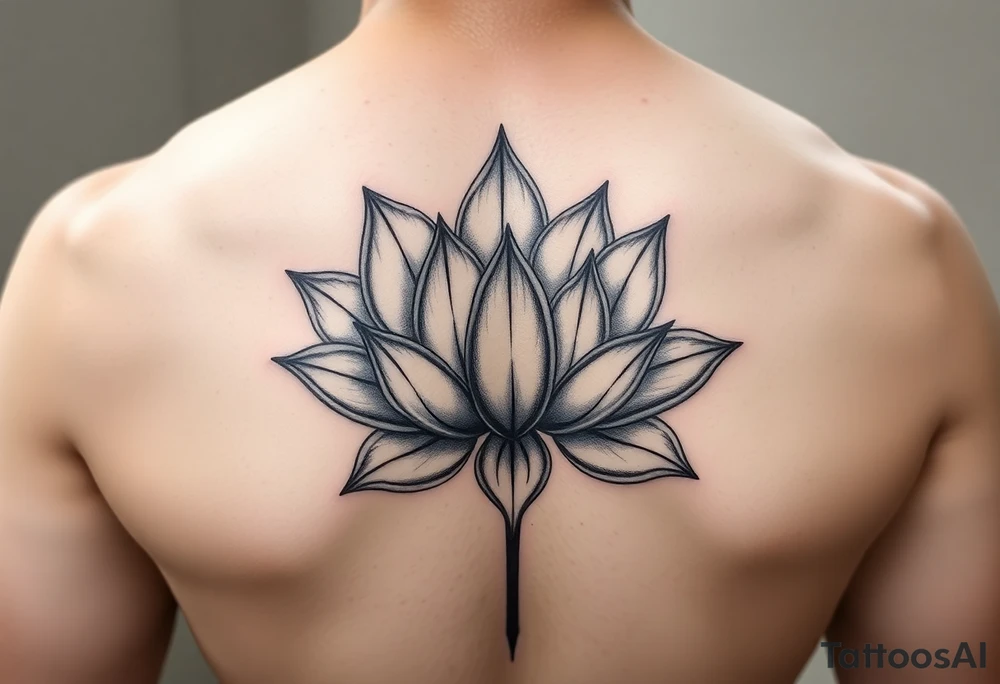 lotus flower frost tattoo idea