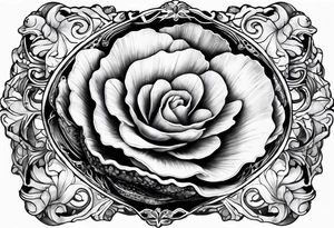 Mother of pearl oyster beautiful tattoo idea